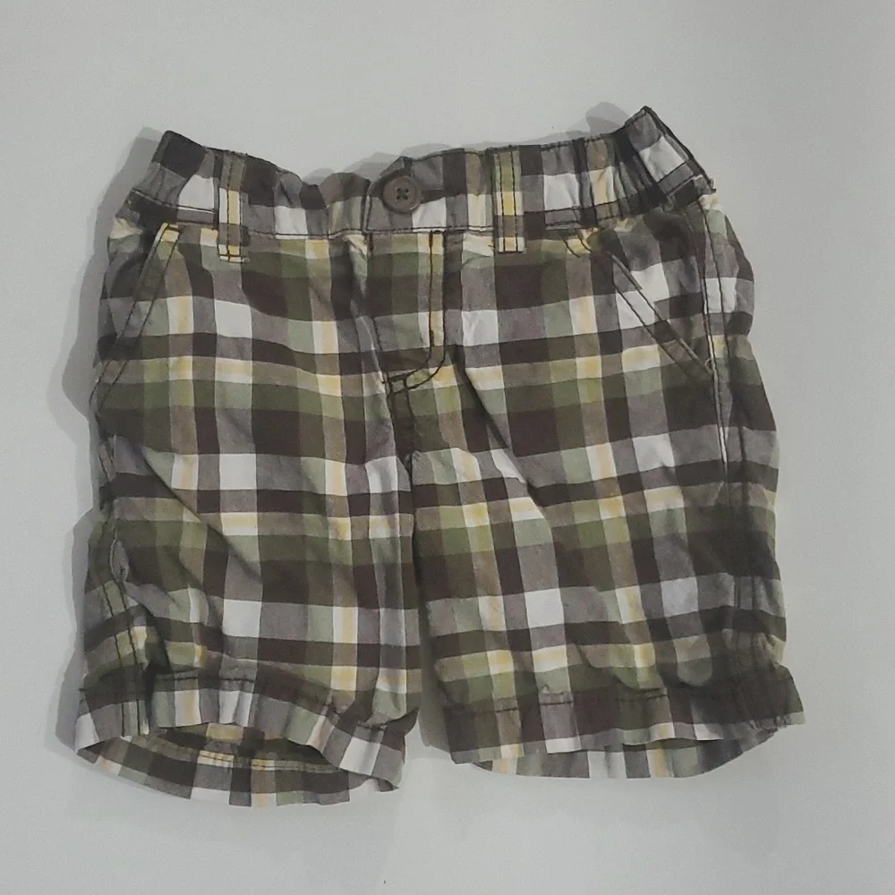 Gymboree Plaid Preppy Cotton Shorts-2T